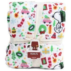 New! Peanuts Snoopy Holiday Icons Fleece Blanket~Queen/Full by Berkshire Home